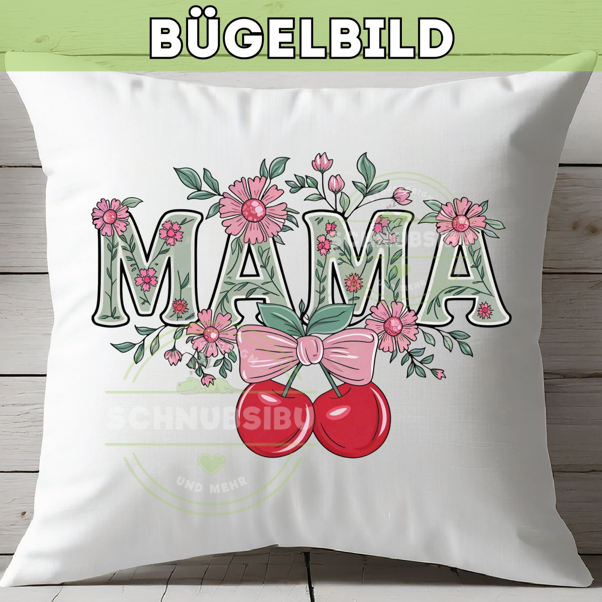 Bügelbild Muttertag - Retro Mama